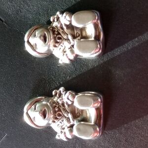 Storyteller Vintage Native American Sterling Silver Stud Earrings